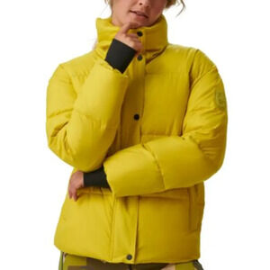 Bass Outdoors Womens Discovery Puffer Jacket XS Bright Yellow Citronelle NWT